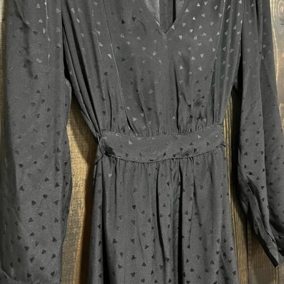 Rebecca Taylor Black Long Sleeve Silk Dress - Picture 3 of 9